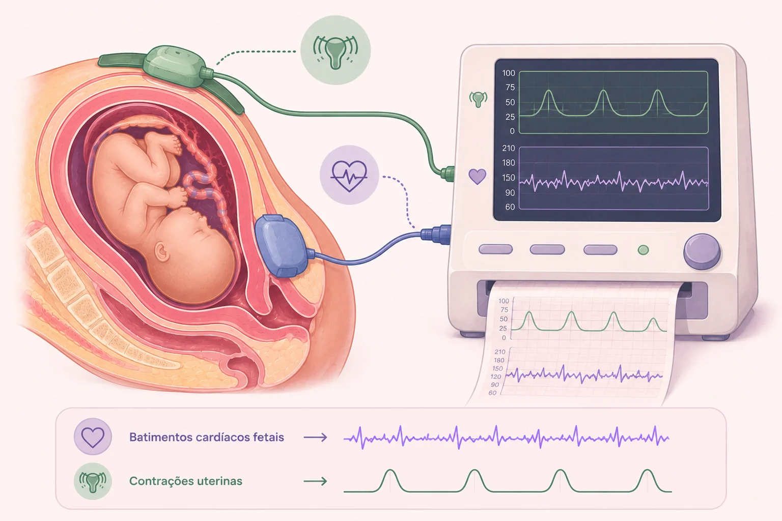 Cardiotocografia (CTG): o que é, quando é indicada e como interpretar o traçado
